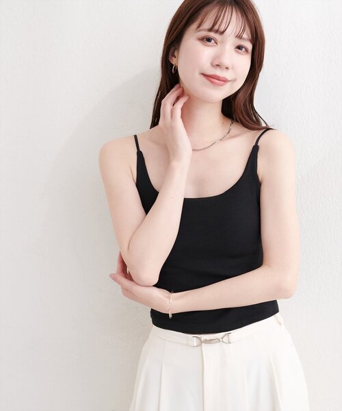 natural couture(ナチュラルクチュール)の「カップ付きレースキャミ(キャミソール・レディース・ベージュ/ブラック系その他/ブラック/アイボリー/オフホワイト・FREE)」の19枚目の写真