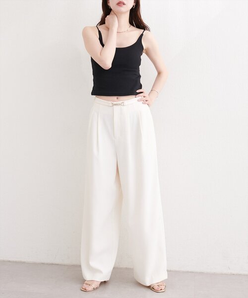 natural couture(ナチュラルクチュール)の「カップ付きレースキャミ(キャミソール・レディース・ベージュ/ブラック系その他/ブラック/アイボリー/オフホワイト・FREE)」の21枚目の写真