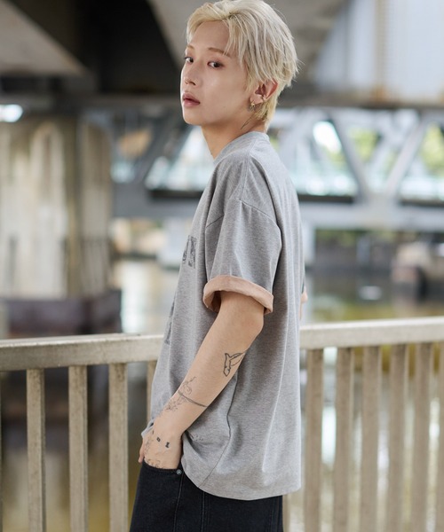 WEGO(ウィゴー)の「WEGO/バイカラーロゴT(Tシャツ/カットソー・メンズ・ブラック/グレー・LARGE/MEDIUM)」の10枚目の写真