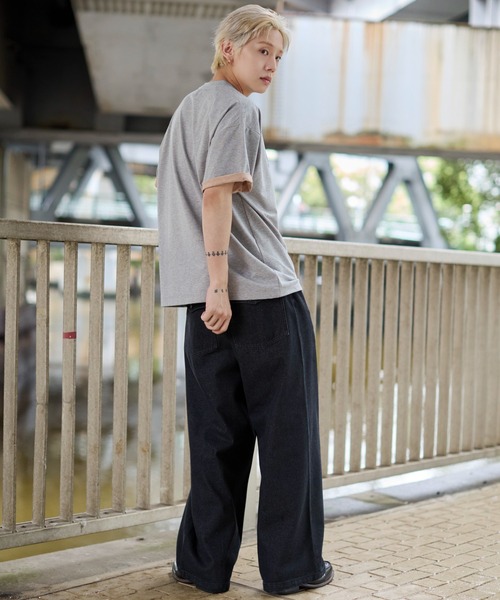 WEGO(ウィゴー)の「WEGO/バイカラーロゴT(Tシャツ/カットソー・メンズ・ブラック/グレー・LARGE/MEDIUM)」の14枚目の写真