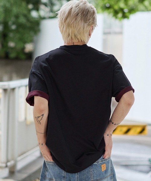 WEGO(ウィゴー)の「WEGO/バイカラーロゴT(Tシャツ/カットソー・メンズ・ブラック/グレー・LARGE/MEDIUM)」の19枚目の写真