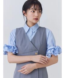 フラワースリーブシャツ