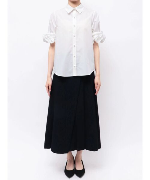 TONAL（トーナル）の「フラワースリーブシャツ（シャツ/ブラウス・レディース・ライトブルー/オフホワイト/ネイビー・MEDIUM）」の11枚目の写真