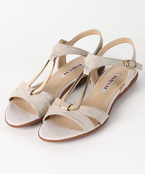 BARCLAY(バークレー)の「BARCLAY(バークレー)フラットサンダル(サンダル・レディース・ベージュ/シルバー・22cm/22.5cm/23cm/23.5cm/24cm/24.5cm)」の2枚目の写真