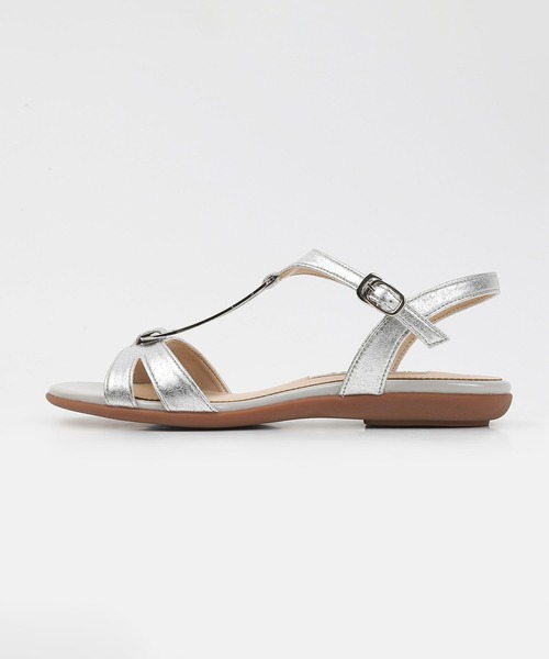 BARCLAY(バークレー)の「BARCLAY(バークレー)フラットサンダル(サンダル・レディース・ベージュ/シルバー・22cm/22.5cm/23cm/23.5cm/24cm/24.5cm)」の3枚目の写真