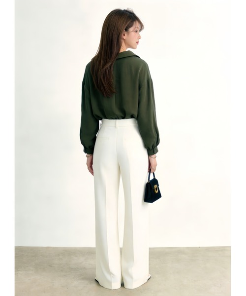 Sew loop(ソーループ)の「スキッパー風デザイン&ボリュームスリーブブラウス(シャツ/ブラウス・レディース・ブラック/オリーブ/グレー・FREE)」の20枚目の写真