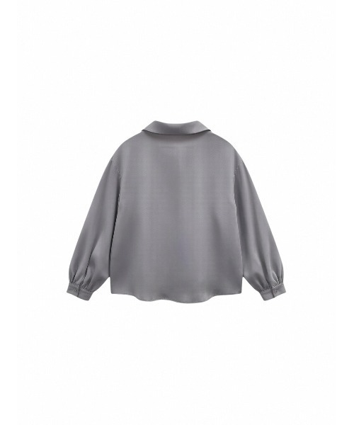 Sew loop(ソーループ)の「スキッパー風デザイン&ボリュームスリーブブラウス(シャツ/ブラウス・レディース・ブラック/オリーブ/グレー・FREE)」の6枚目の写真