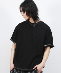 DEMARC（ドゥマーク）の「M OUTSTITCH BOXY SHORT SLEEVE TEE - Black（Tシャツ/カットソー）」