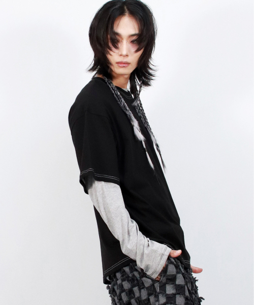 DEMARC(ドゥマーク)の「M OUTSTITCH BOXY SHORT SLEEVE TEE - Black(Tシャツ/カットソー・メンズ・その他・MEDIUM/LARGE)」の3枚目の写真