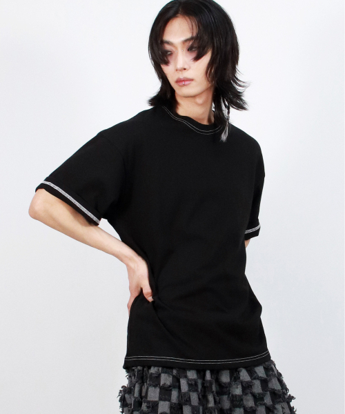 DEMARC(ドゥマーク)の「M OUTSTITCH BOXY SHORT SLEEVE TEE - Black(Tシャツ/カットソー・メンズ・その他・MEDIUM/LARGE)」の5枚目の写真