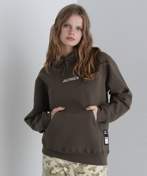 AVIREX（アヴィレックス）の「【WEB&DEPOT限定】A STAR PULL PARKA（パーカー・レディース・ライトグレー/オリーブ/ベージュ/ブラック/バーガンディー/イエロー・F）」の4枚目の写真