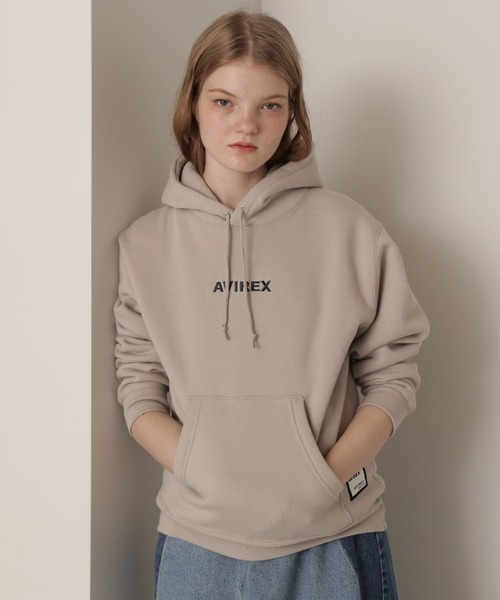 AVIREX（アヴィレックス）の「【WEB&DEPOT限定】A STAR PULL PARKA（パーカー・レディース・ライトグレー/オリーブ/ベージュ/ブラック/バーガンディー/イエロー・F）」の2枚目の写真