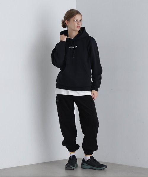 AVIREX（アヴィレックス）の「【WEB&DEPOT限定】A STAR PULL PARKA（パーカー・レディース・ライトグレー/オリーブ/ベージュ/ブラック/バーガンディー/イエロー・F）」の9枚目の写真