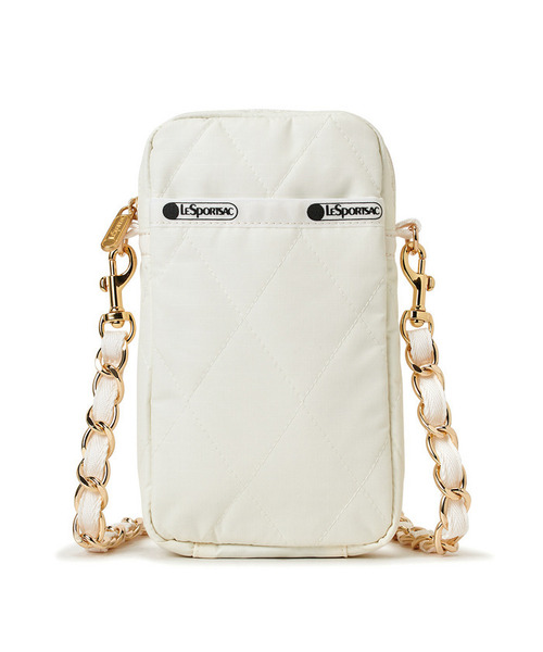 LeSportsac(レスポートサック)の「CHAIN MINI PHONE CRSBDY ルナキルトチェーン(ショルダーバッグ・レディース・ホワイト・FREE)」の4枚目の写真
