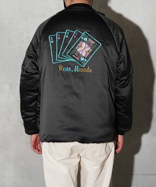 THRIFTY LOOK（スリフティールック）の「THRIFTY LOOK / スリフティールック GERMANY SOUVENIR PADDED JACKET ジャーマニー スーベニア パデッドジャケット（ブルゾン・メンズ・ブラック/ブラック系その他/ブラック系その他2・SMALL/MEDIUM/LARGE）」の5枚目の写真