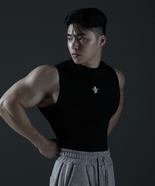 CARMID（カミド）の「コンプレッションモックネックノースリーブ[ブラック]（Tシャツ/カットソー・メンズ・その他・1/2/3）」の6枚目の写真