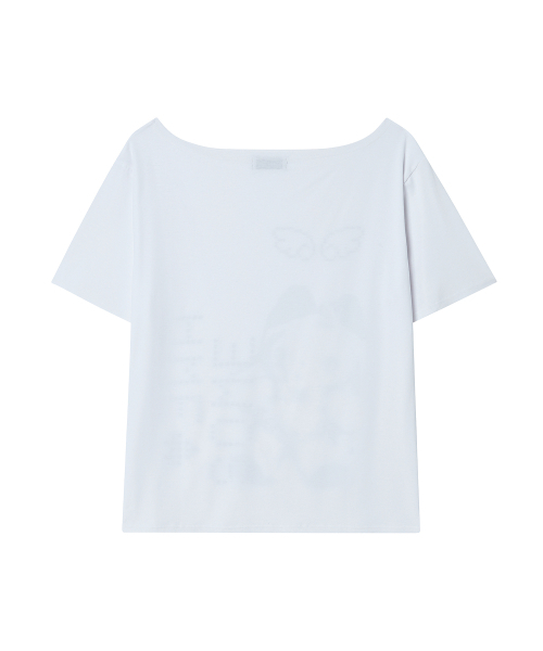 AWESOME STUDIO（オーサムスタジオ）の「ベイビーキャット ワンショルダーティーシャツ ホワイト（Tシャツ/カットソー・レディース・ホワイト・FREE）」の6枚目の写真