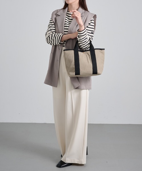 A by MAGASIN DE MODE(エーバイマガジンデモード)の「【A By MAGASIN DE MODE】e.e.p.ぴたっと仕切トート SNBD(トートバッグ・レディース・グレイッシュベージュ/グレー/ベージュ系その他/グリーン系1・FREE)」の8枚目の写真