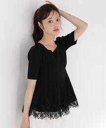PROPORTION BODY DRESSING（プロポーションボディドレッシング）の「レーストリムペプラムニット / 1216270807（ニット/セーター）」