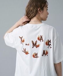 T-MAC OUTING（ティーマック アウティング）の「【T-MAC】コットン天竺 キツネ＆アルファベットサガラ刺繍 半袖Tシャツ（Tシャツ/カットソー）」
