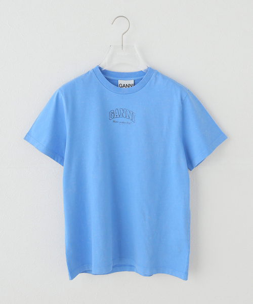 GANNI(ガニー)の「GANNI / ガニー Future Essential Tee(Tシャツ/カットソー・レディース・ブルー・SMALL)」の1枚目の写真