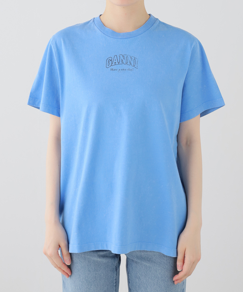 GANNI(ガニー)の「GANNI / ガニー Future Essential Tee(Tシャツ/カットソー・レディース・ブルー・SMALL)」の8枚目の写真