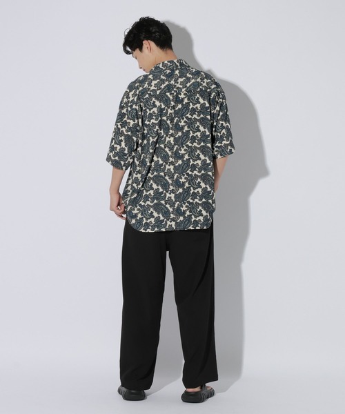 LAKOLE(ラコレ)の「柄カット楊柳半袖シャツ / 1009854(シャツ/ブラウス・メンズ・ホワイト/ブラック/ネイビー・MEDIUM/LARGE)」の6枚目の写真