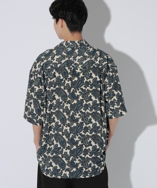 LAKOLE(ラコレ)の「柄カット楊柳半袖シャツ / 1009854(シャツ/ブラウス・メンズ・ホワイト/ブラック/ネイビー・MEDIUM/LARGE)」の9枚目の写真