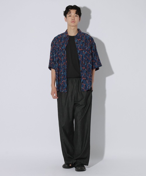 LAKOLE(ラコレ)の「柄カット楊柳半袖シャツ / 1009854(シャツ/ブラウス・メンズ・ホワイト/ブラック/ネイビー・MEDIUM/LARGE)」の15枚目の写真