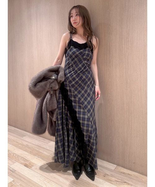 FURFUR(ファーファー)の「レーストリムフレアチェックドレス(その他トップス・レディース・グレー/レッド/グリーン・F)」の19枚目の写真
