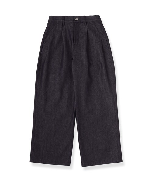 tk.TAKEO KIKUCHI(ティーケータケオキクチ)の「【色褪せしにくいデニム】Comfy Fadeless Denim Seriesワイドストレートデニム(デニムパンツ・メンズ・ネイビー/ブラック・03/02/01)」の3枚目の写真