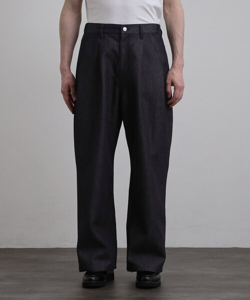 tk.TAKEO KIKUCHI(ティーケータケオキクチ)の「【色褪せしにくいデニム】Comfy Fadeless Denim Seriesワイドストレートデニム(デニムパンツ・メンズ・ネイビー/ブラック・03/02/01)」の12枚目の写真