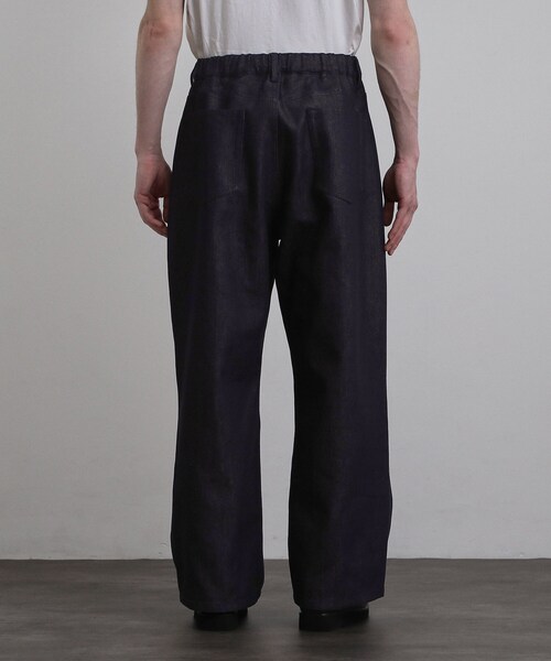 tk.TAKEO KIKUCHI(ティーケータケオキクチ)の「【色褪せしにくいデニム】Comfy Fadeless Denim Seriesワイドストレートデニム(デニムパンツ・メンズ・ネイビー/ブラック・03/02/01)」の14枚目の写真