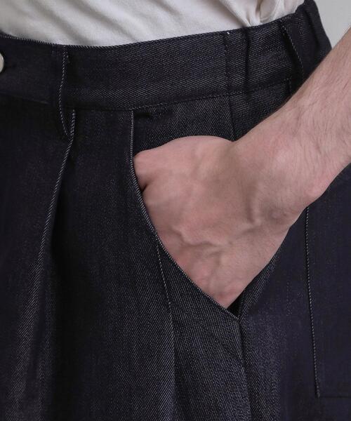tk.TAKEO KIKUCHI(ティーケータケオキクチ)の「【色褪せしにくいデニム】Comfy Fadeless Denim Seriesワイドストレートデニム(デニムパンツ・メンズ・ネイビー/ブラック・03/02/01)」の6枚目の写真
