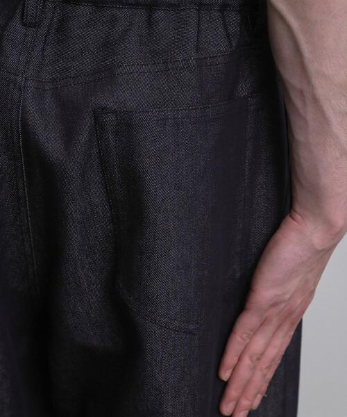 tk.TAKEO KIKUCHI(ティーケータケオキクチ)の「【色褪せしにくいデニム】Comfy Fadeless Denim Seriesワイドストレートデニム(デニムパンツ・メンズ・ネイビー/ブラック・03/02/01)」の4枚目の写真