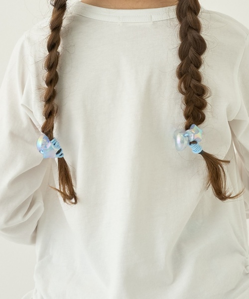 Lycee mine（リセマイン）の「【ふんわり蓄光】星と月のヘアゴム(2コセット)【子供服】【キッズ】【女の子】（その他ヘアアクセサリー・キッズ・ピンク/エメラルド/サックスブルー/ラベンダー・F）」の3枚目の写真