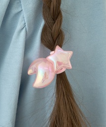 Lycee mine | 【ふんわり蓄光】星と月のヘアゴム(2コセット)【子供服】【キッズ】【女の子】(その他ヘアアクセサリー)