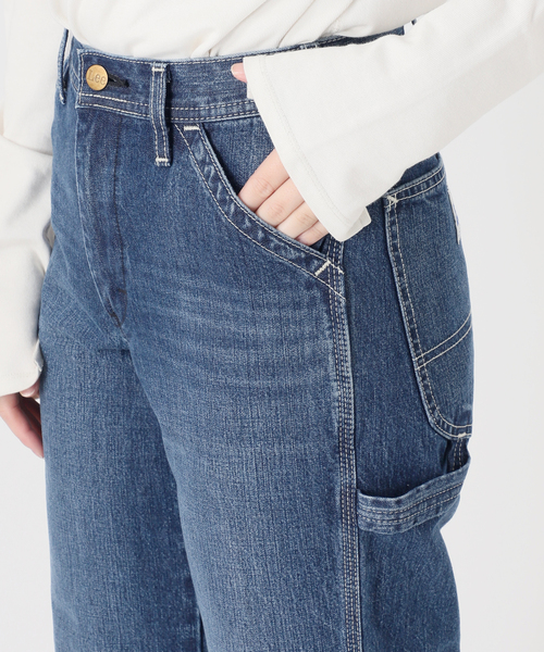 Lee(リー)の「LEE/リー SLOBE別注 Loose Flare ペインターパンツ(デニムパンツ・レディース・ブラウン/スカイブルー・38/40/36)」の5枚目の写真