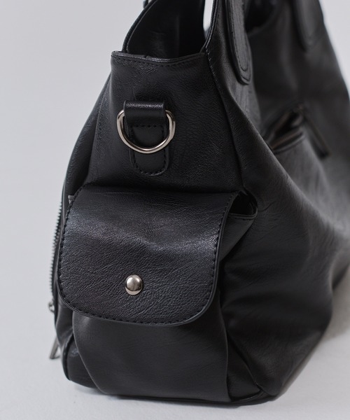 ENVYM(アンビー)の「2WAYダブルファスナービックハンド/ショルダーバッグ【大容量/A4対応】(ショルダーバッグ・レディース・ブラウン/ブラック・FREE)」の18枚目の写真