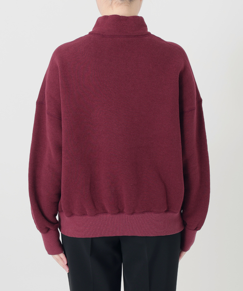 TICCA(ティッカ)の「TICCA ティッカ ダウニー裏毛ZIPプルオーバー 263426291(Tシャツ/カットソー・レディース・チャコールグレー/バーガンディー・FREE)」の18枚目の写真