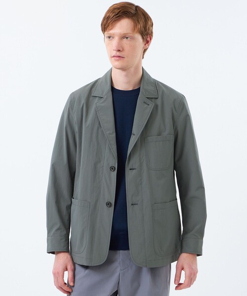 MACKINTOSH PHILOSOPHY（ﾏｯｷﾝﾄｯｼｭ ﾌｨﾛｿﾌｨｰ）の「【WEEKENDER】FREEWAY JACKET（フリーウェイジャケット）タスランストレッチ（テーラードジャケット・メンズ・ネイビー/グリーン系その他・38/40）」の2枚目の写真
