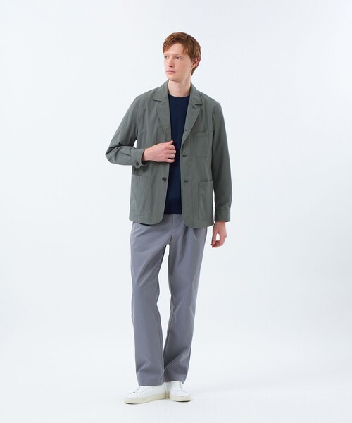 MACKINTOSH PHILOSOPHY（ﾏｯｷﾝﾄｯｼｭ ﾌｨﾛｿﾌｨｰ）の「【WEEKENDER】FREEWAY JACKET（フリーウェイジャケット）タスランストレッチ（テーラードジャケット・メンズ・ネイビー/グリーン系その他・38/40）」の4枚目の写真