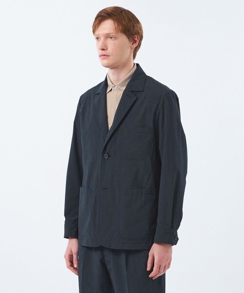 MACKINTOSH PHILOSOPHY（ﾏｯｷﾝﾄｯｼｭ ﾌｨﾛｿﾌｨｰ）の「【WEEKENDER】FREEWAY JACKET（フリーウェイジャケット）タスランストレッチ（テーラードジャケット・メンズ・ネイビー/グリーン系その他・38/40）」の6枚目の写真