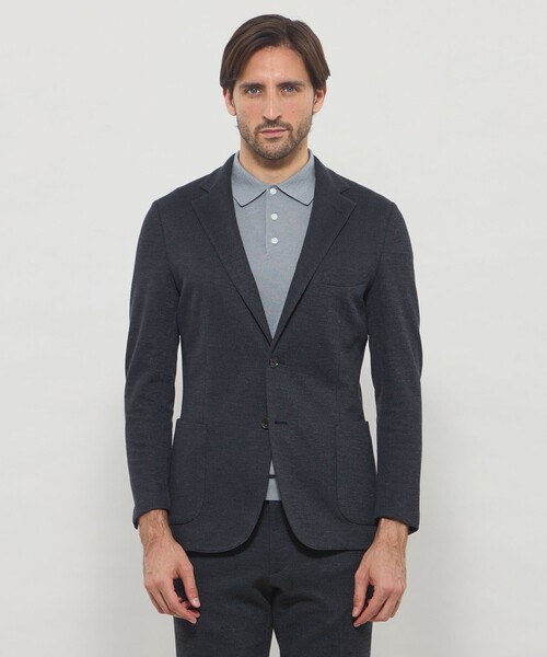 MACKINTOSH LONDON(マッキントッシュ ロンドン)の「【WEB・一部店舗限定】【FLEX JERSEY】ホップサックジャージーセットアップジャケット(テーラードジャケット・メンズ・ダークネイビー/ダークブラウン・38/40)」の8枚目の写真