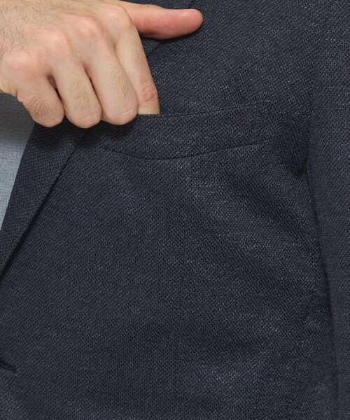 MACKINTOSH LONDON(マッキントッシュ ロンドン)の「【WEB・一部店舗限定】【FLEX JERSEY】ホップサックジャージーセットアップジャケット(テーラードジャケット・メンズ・ダークネイビー/ダークブラウン・38/40)」の11枚目の写真