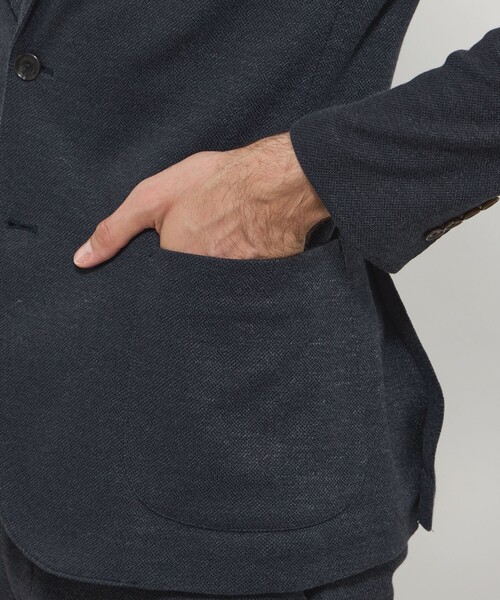 MACKINTOSH LONDON(マッキントッシュ ロンドン)の「【WEB・一部店舗限定】【FLEX JERSEY】ホップサックジャージーセットアップジャケット(テーラードジャケット・メンズ・ダークネイビー/ダークブラウン・38/40)」の13枚目の写真