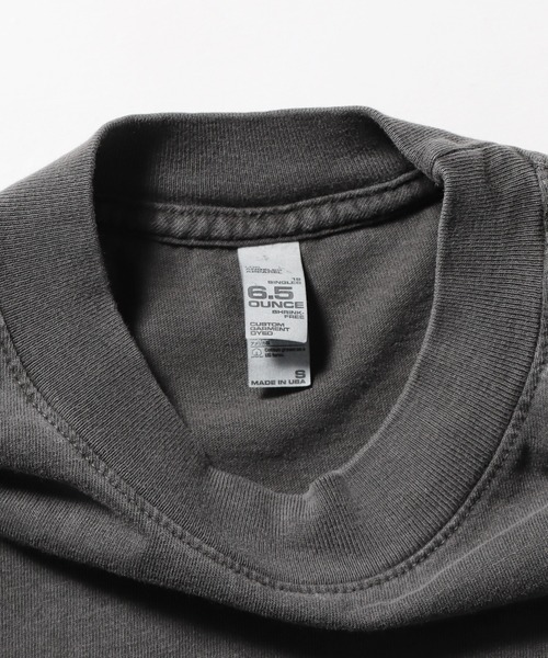 realsyndrome（リアルシンドローム）の「LOS ANGELES APPAREL/ロサンゼルスアパレル 6.5OZ GARMENT DYE CREW NECK CROPPED TEE（Tシャツ/カットソー・メンズ・ベージュ/グリーン・L）」の4枚目の写真