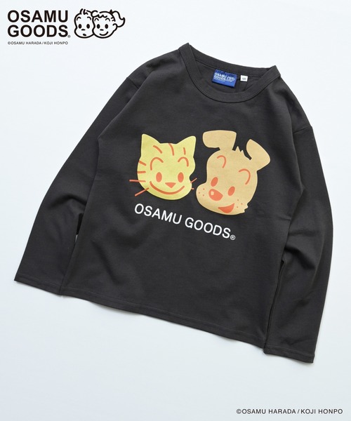 OSAMU GOODS(オサムグッズ)の「【別注】OSAMU GOODS プリント長袖Tシャツ(Tシャツ/カットソー・キッズ・オフホワイト/マスタード/チャコール・120/110/100/95/90/80/150/140/130)」の4枚目の写真
