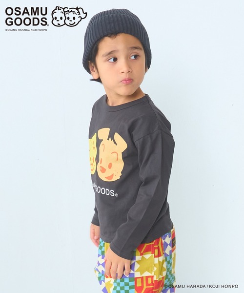 OSAMU GOODS(オサムグッズ)の「【別注】OSAMU GOODS プリント長袖Tシャツ(Tシャツ/カットソー・キッズ・オフホワイト/マスタード/チャコール・120/110/100/95/90/80/150/140/130)」の5枚目の写真