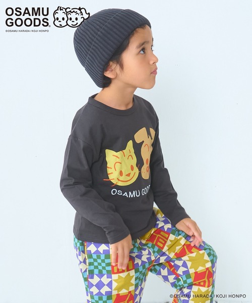 OSAMU GOODS(オサムグッズ)の「【別注】OSAMU GOODS プリント長袖Tシャツ(Tシャツ/カットソー・キッズ・オフホワイト/マスタード/チャコール・120/110/100/95/90/80/150/140/130)」の6枚目の写真